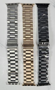 3 Pc Metal  Clasp Bracelet Watchband for Apple Watch 38/40/41 mm - Picture 1 of 4