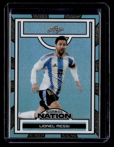 LIONEL MESSI 2025 Leaf Football Nation PRISMÁTICO AZUL #1/1 FUTBOL - Imagen 1 de 2