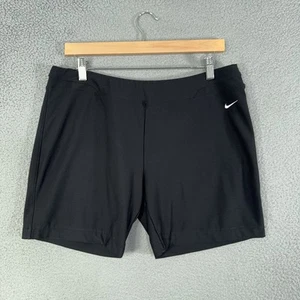 Nike Compression Shorts Womens XL Black Fit Dry spandex Athletic training 6” Y2K - Picture 1 of 10