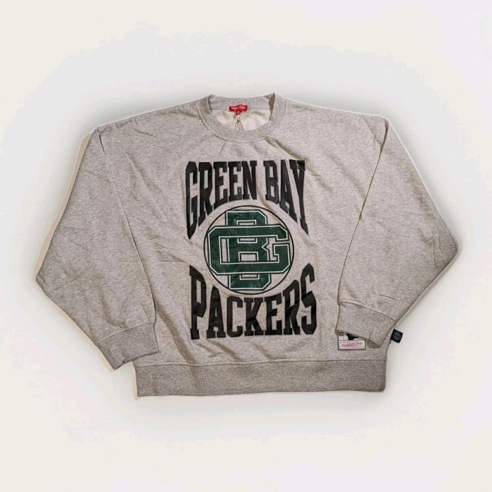 Moletom Mitchell & Ness Green Bay Packers Feminino 2XL Super Macio Novo com etiquetas $70 Rtl - Imagem 1 de 4