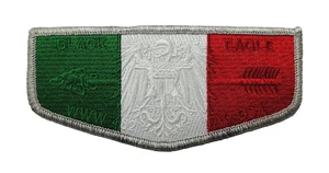 Black Eagle Lodge 482 Italy Country Flag OA Flap - Transatlantic Council - Picture 1 of 2
