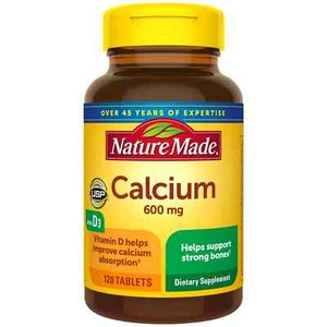 Nature Made Calcium Vitamin D3 Tablets Dietary Supplement 600 mg, Exp 07/2027+ - Picture 1 of 1