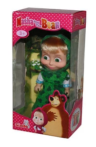 Mascha und der Bär-Masha and The Bear-Mascha-Puppe mit Kleid grün-12cm-neu-OVP - Picture 1 of 1