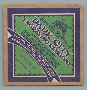 PARK CITY BRIDGEPORT ENGRAVING CO TRADE CARD AD LABEL CT - Picture 1 of 1