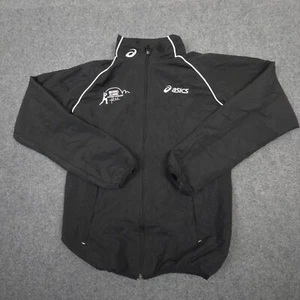 asics Jacket Mens XSMALL black track windbreaker winter sports football Size XS - Picture 1 of 11