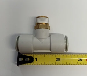 SMC KQ2T12-03S 12mmX12mmX3/8"NPT push-to-connect branch tee connector **5-pack** - Picture 1 of 3