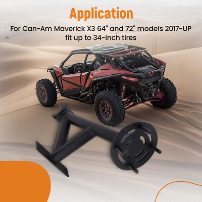 Spare Tire Carrier Mount Rack Holder for Can-Am Maverick X3 64''Model 2017-2024 - Image 1 of 4