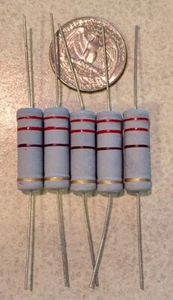 5 PCS 10 ohm 10R 5Watt Carbon Film Resistors 5% Tolerance - Picture 1 of 1