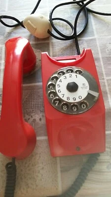 Telefono arredo Design  Rosso Vintage Sip Ts Safnat Milano - Immagine 1 di 4