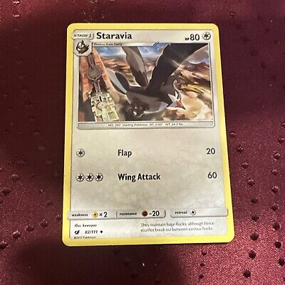 Staravia 82/111 - Crimson Invasion - Uncommon - Pokemon Card TCG - LP