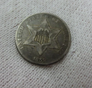 1859 Three Cent / 3-Cent Silver (Set Break) (Estate Fresh) - Picture 1 of 5