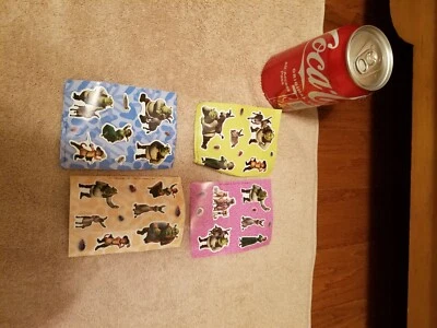 General Mills Cereal Promo 2004 Shrek 2 lote de 4 hojas de pegatinas # 3 4 5 6 Foto 1 de 2