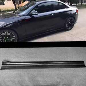Side Skirts Extension Lip Panel For BMW 2016-2020 F87 M2 M2C REAL Carbon Fiber - Picture 1 of 6