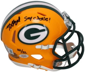 MarShawn Lloyd Autographed "Say Cheese" Packers Mini Helmet Beckett GDL LE 32/32 - Picture 1 of 3