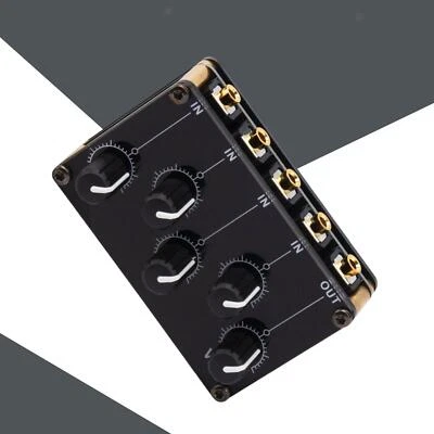 Stereo 4 Kanal Line Mixer Sound Mixer kompakt tragbar für Lautsprecher - Bild 1 von 4