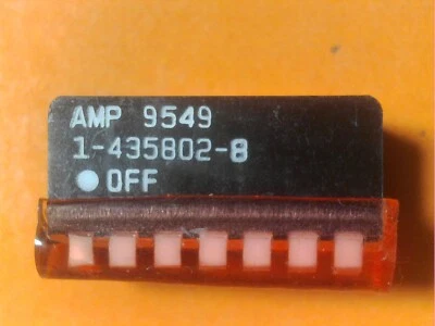 10 PIEZAS AMPLIFICADOR 1-435802-8 7 POSICIONES PIANO-DIP ESTILO SPST INTERRUPTOR DE ORIFICIO PASANTE "NOS" Foto 1 de 4