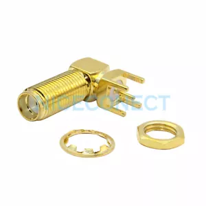 10 piezas conector de RF versión larga de montaje en ángulo recto SMA hembra SMA - Imagen 1 de 4