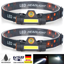 LED Stirnlampe USB Wiederaufladbar Kopflampe Wasserdichte Stirnlampe Headlight
