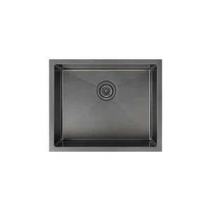 ABI Seba Single Kitchen Sink 550mm Brushed Gunmetal 25years Warranty Water Mark - Picture 1 of 8