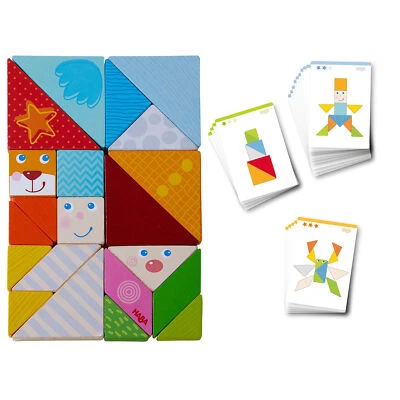 HABA Funny Faces Tangrams with 20 Template Cards (Made in Germany) - Image 1 of 4