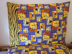 Snoopy Holloween Muster 100% Neu Baumwolle Handarbeit Kissenbezug Ein Paar - Bild 1 von 5