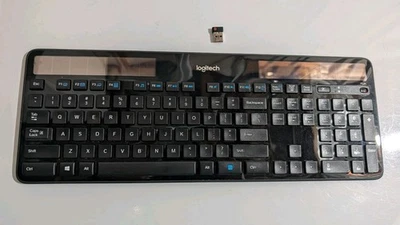 Logitech K750 Wireless Solar Keyboard WITH Receiver Black - Image 1 of 4
