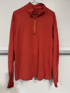 Stio Men's Tipton Red Alpine Lake Heather Quarter Zip Pullover T shirt Size M - Picture 1 of 8