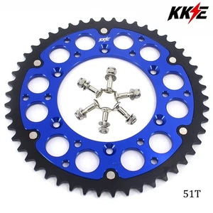 KKE 51T Hybrid Rear Sprocket for Suzuki DRZ400S 00-2025 DRZ400SM 400E RM125 Blue - Picture 1 of 10