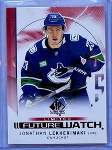 2024 SP Authentic Jonathan Lekkerimaki Rookie Future Watch Limited Red #199 RC - Bild 1 von 2