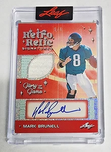 MARK BRUNELL 2025 Leaf Glory Of The Game Retro Relic Jersey Patch Auto SP #d 5/6 - Picture 1 of 2