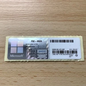 Windows 11 Pro Key OEM Lizenz COA Sticker Produktschlüssel Key Aufkleber Neu - Bild 1 von 2