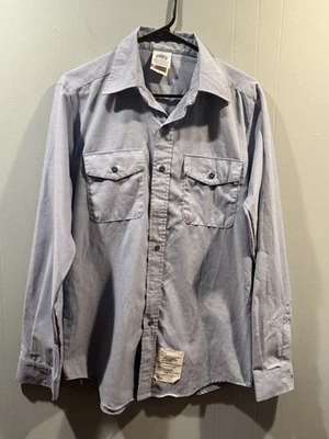 Camisa DSCP para hombre con botones talla M/L azul ropa de trabajo  Foto 1 de 4