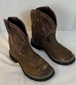 Justin Gemma Gypsy Damen-Westernstiefeletten aus Leder 10B braun rutschfest - Bild 1 von 16