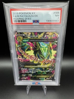 Rayquaza EX Full Art 105/108 Pokemon Roaring Skies PSA 7 Near Mint 2015 - Image 1 of 2