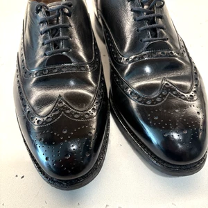 Johnston & Murphy Herren Leder Schuhe Elegant Aristokrat Oxford-Schuhe Schwarz - Größe 9 - Bild 1 von 10