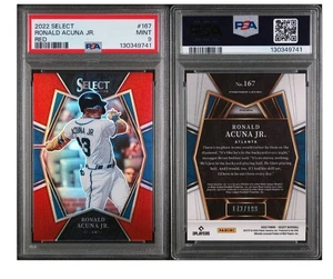 2022 Panini /199 Select #167 Ronald Acuna Jr. Red PSA 9 Pop 2 - Picture 1 of 1