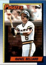 1990 Topps Baseball Cards Rafael Belliard Pittsburgh Pirates #143