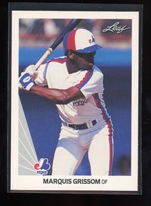 Marquis Grissom 1990 Leaf #107 RC Rookie Montreal Expos Baseball Card