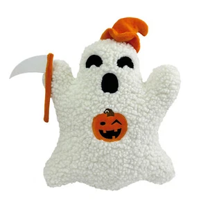 Halloween Ghost Plush Pillow Spooky Ghost Shaped Throw Pillow Plush Soft Cushion - Picture 1 of 15