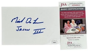 MIKE DELUNA signed Index Card DeLuna Friday the 13th 3 III Jason Voorhees JSA - Picture 1 of 2