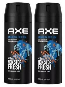 AXE BODY SPRAY FOR MEN 150 ML * ANARCHY FOR HIM * 2 PCS - Picture 1 of 2