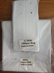 100 1/2gal Plastic White and Black Grow Bags Excellent for Interior and Exterior - Picture 1 of 4