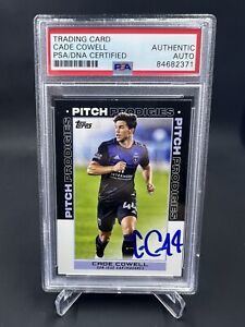 Cade Cowell Signed 2021 Topps Pitch Prodigies RC IP Auto PSA/DNA Earthquakes