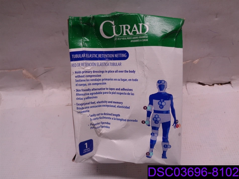 Поврежденные коробки кол-во = 10: трубчатая эластичная сетчатая повязка Curad Medline NONNET01 - Изображение 1 из 2