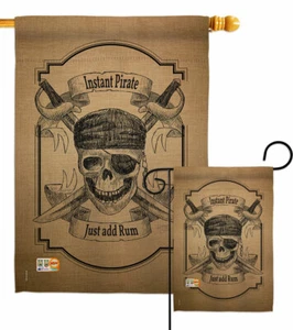 Bandiera da giardino pirata istantanea decorativa costiera piccolo regalo cortile casa striscione - Foto 1 di 17