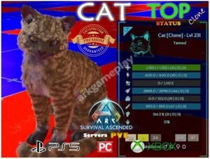Ark Ascended - PVE - Cat Lvl 231 "TOP" (Clone/Male) - ( PC / Xbox / PS5 ) - Picture 1 of 4