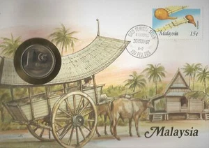 MALAYSIA, coins cover, 1987. - Picture 1 of 3