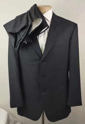 Pal Zileri Loro Piana Four Seasons Mens Gray Striped Suit Size 42R - W32 X 31 - Image 1 of 4