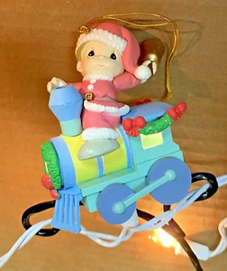 Adorno Navidad Preciosos Momentos Iluminado Niño Tren Edición Limitada 2000 - Imagen 1 de 8