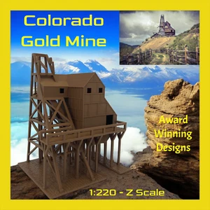 Mina de oro Colorado - Escala Z - Modelo de mina Theresa - No requiere montaje - Imagen 1 de 12